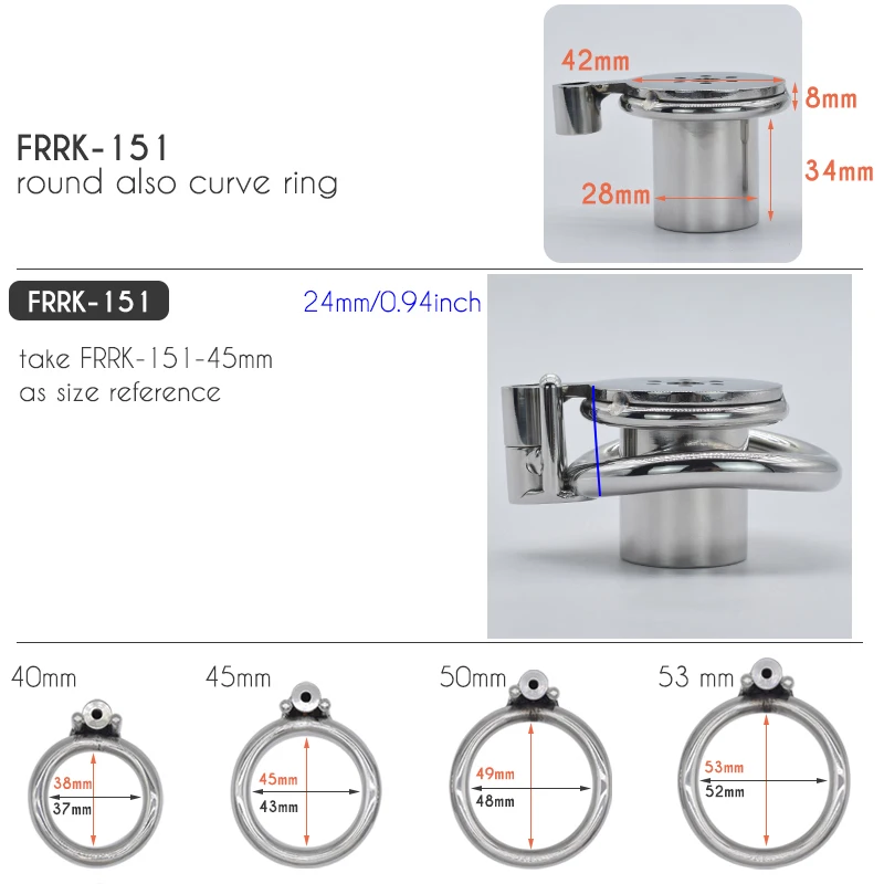 FRRK Negative Penis Cage with Detachable Urethral Chastity Lock Cock Rings Chastity BDSM Sex Toys Sexy Shop for Men 성인용품