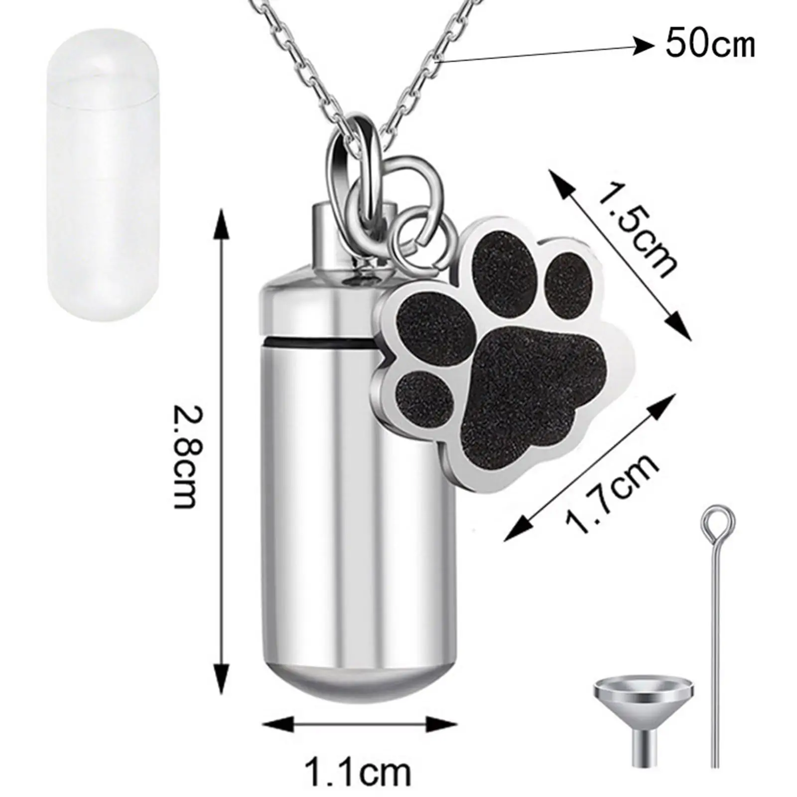 Pet Urn Pet Supplies Memories Cremation Urn Peace and Comfort with A Paw Pendant