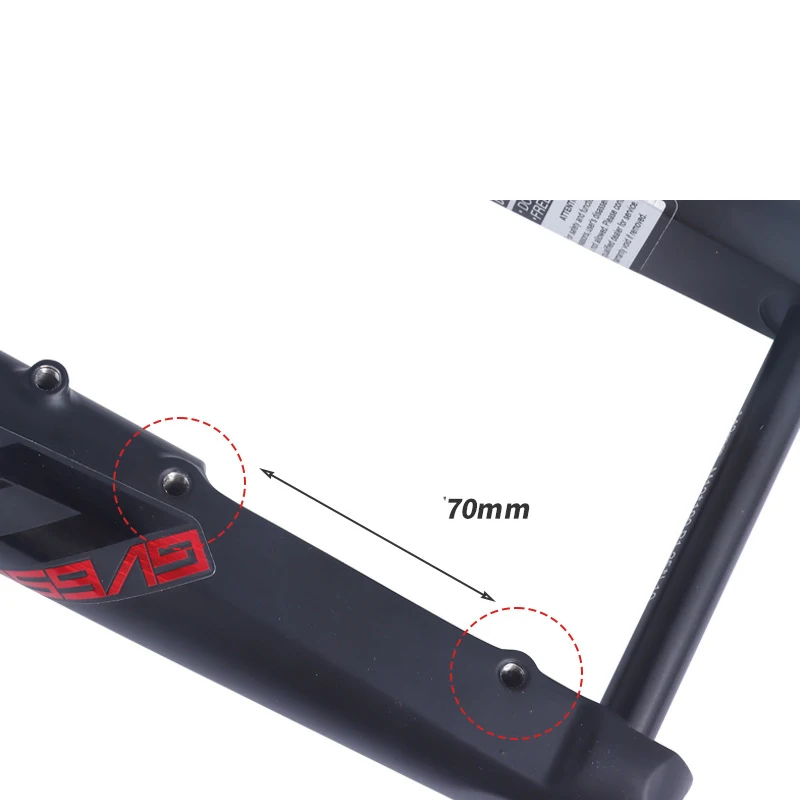 Bolany-700C Fork ,Off-Road Bike Air Suspension Fork, Magnesium Alloy, 60mm Travel Shock Absorber, 12x100mm Barrel Axle Fork