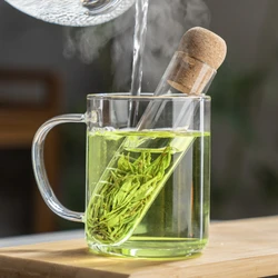 Glass Tea Infuser Glass Design Tea Strainer for Mug Fancy Filter  Puer Herb Tea Tools Accessories