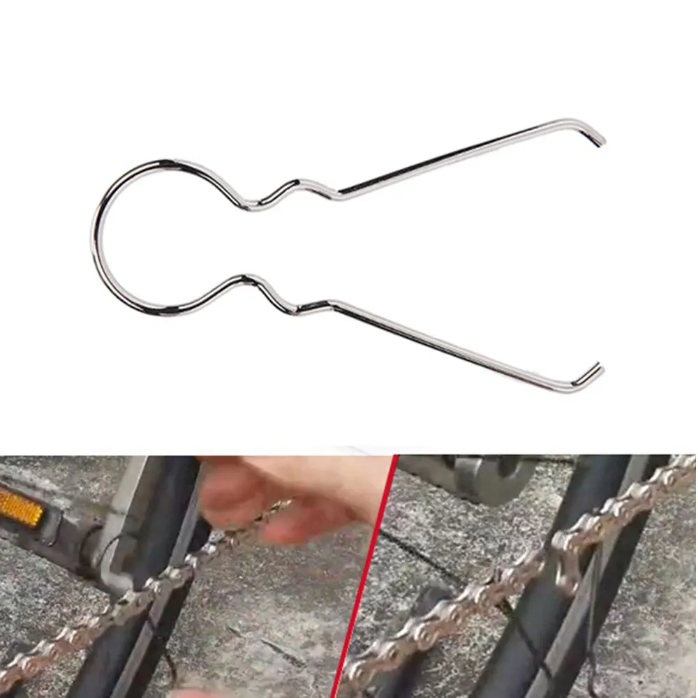 1pc Bicycle Stainless Steel Chain Disassembly Tool Pliers MTB Road Bike Chain Hooks Connecting Repair Tools Bicycle Accessories