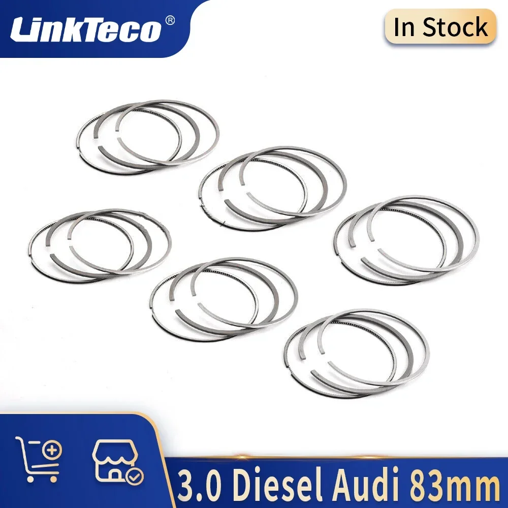 STD 6pcs Engine Parts Piston Rings Set Kit 3.0 L V6 Diesel 07-18 For AUDI A4 A5 A6 A7 A8 Q5 Q7 VW TOUAREG PORSCHE PANAMERA TDI