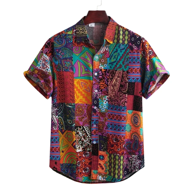 Hawaiian Shirt Man Shirts High Quality Luxury Men's Clothing Men's Shirt Fashion Blouses Social T-shirts Cotton Short Sleeve