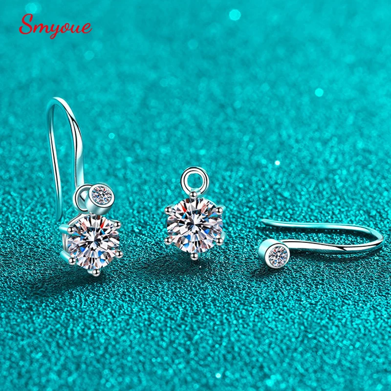 

Женские серьги Smyoue из серебра 1,12 пробы, с муассанатом, 4,12-