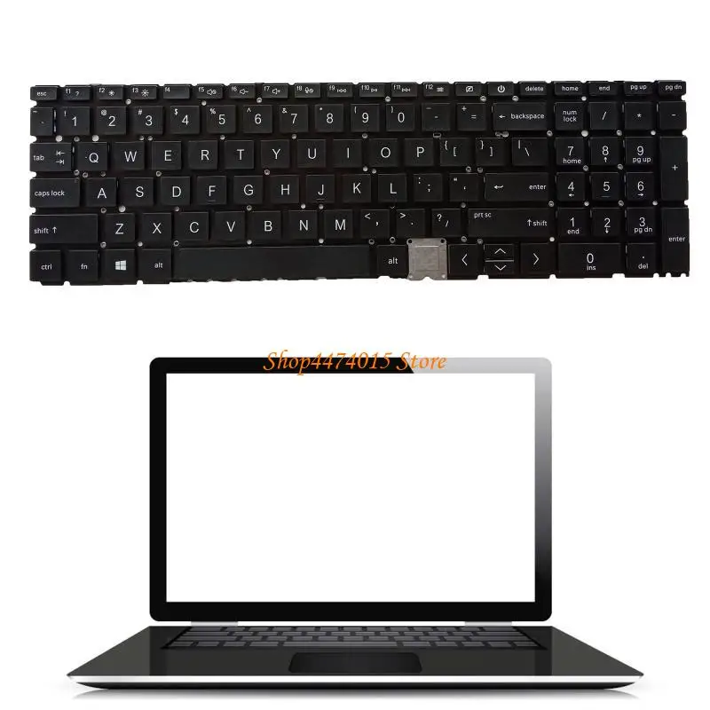 K1AA New US Layout Inglish Laptop Keyboard para para envidia 15-ed 15-ed0000 15m-ed0000, teclado cuaderno negro sin backli