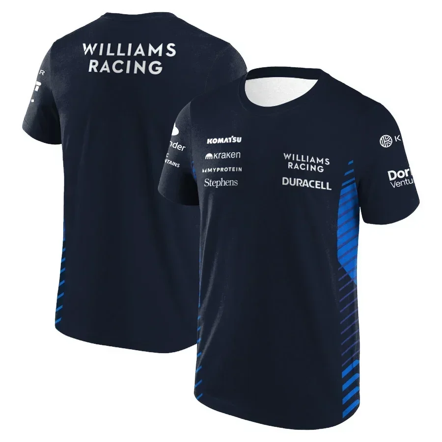 Camiseta impresa en 3D for events al aire libre 2025، fanatici de alban، camiseta de cursas masculinas de F1 Williams #1