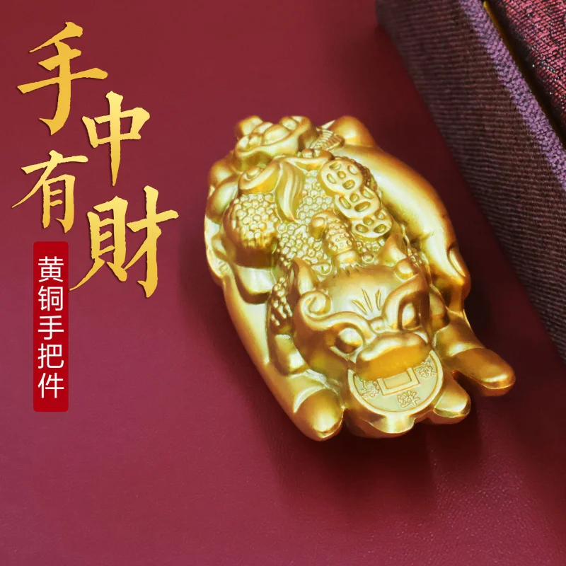 

Solid Brass Buddha Hand Fortune Pixiu Pendant Hanging Ornament Handheld Play Piece Desktop Fortune Decoration Gift