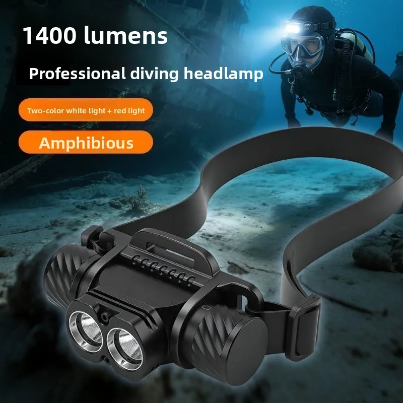 2026 IP68 Waterproof LED Headlamp Long Lasting Torch For Underwater Night Fishing Tide Picking Outdoor Lighting