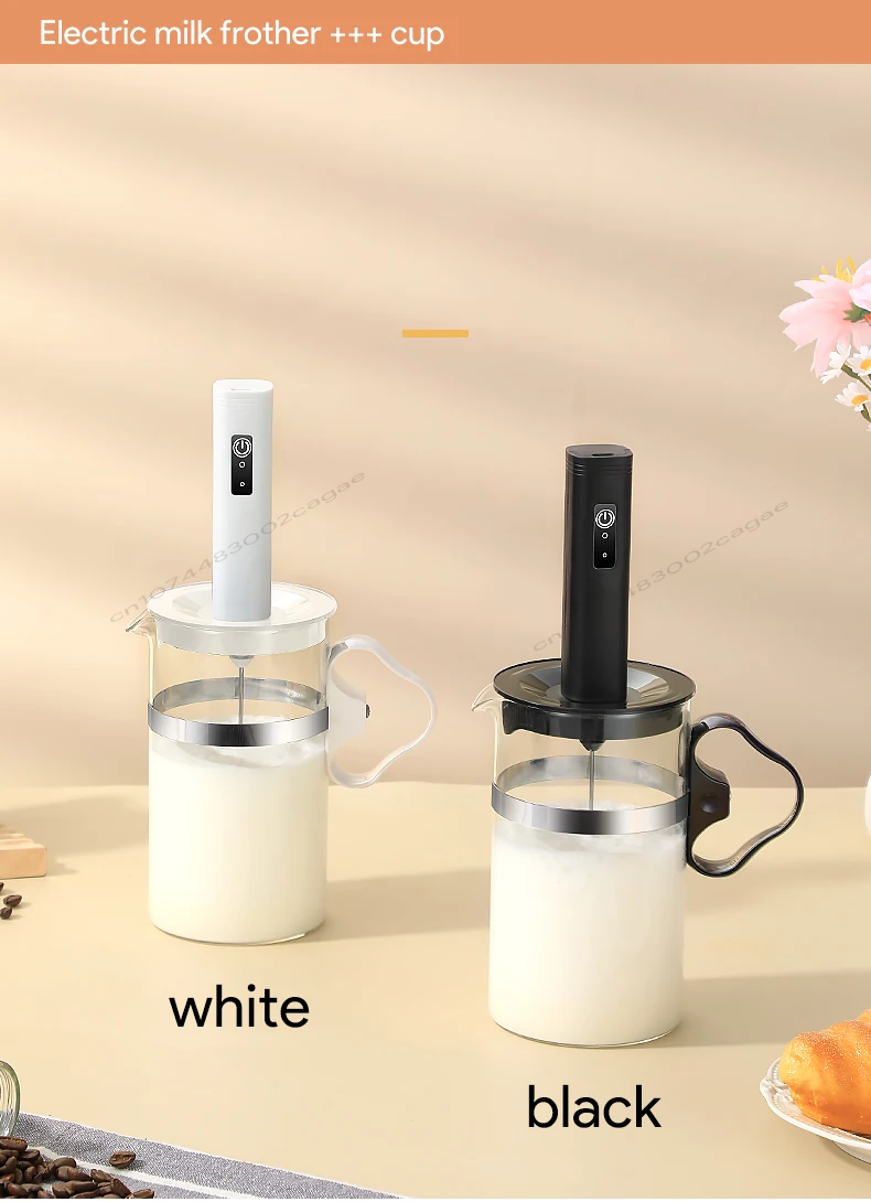 MINI Kaffeeaufschäumer USB wiederaufladbar 3 Geschwindigkeiten Schaumbereiter Kaffee Milch Mixer elektrischer Griff Mixer Schneebesen heiße Kochutensilien – Detail 27