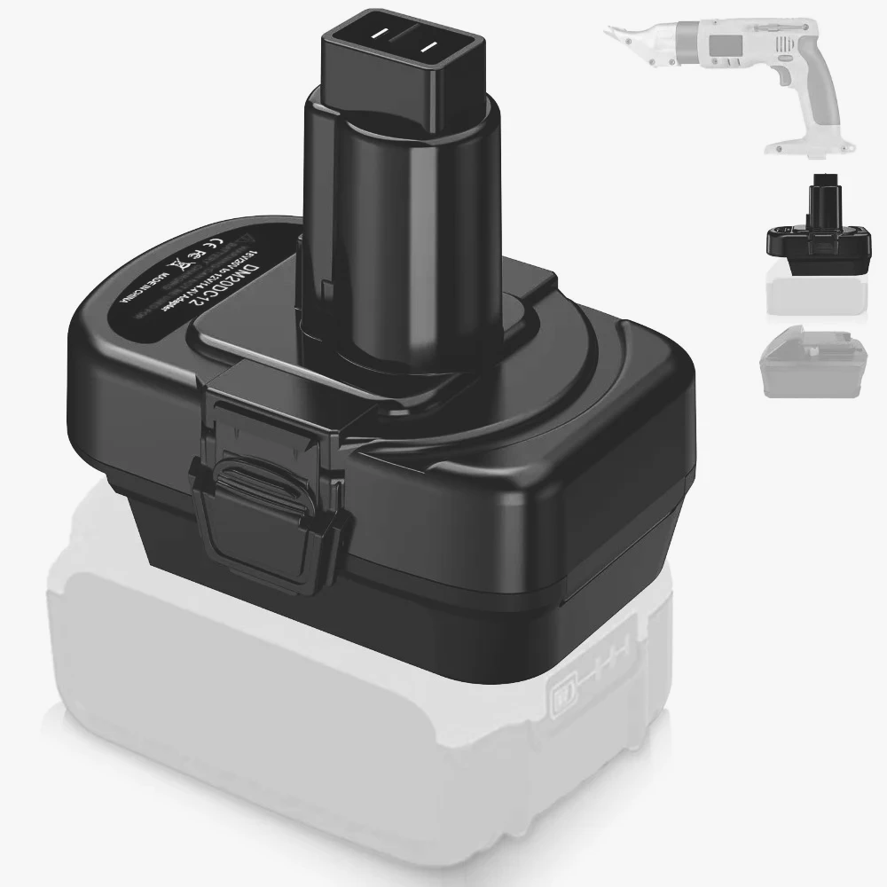 DM20DC12 Battery Adapter for DL 20V for Milwaukee 18V Batteries Converting To for DL 12V/14.4V Ni-CD Ni-MH Battery Tools