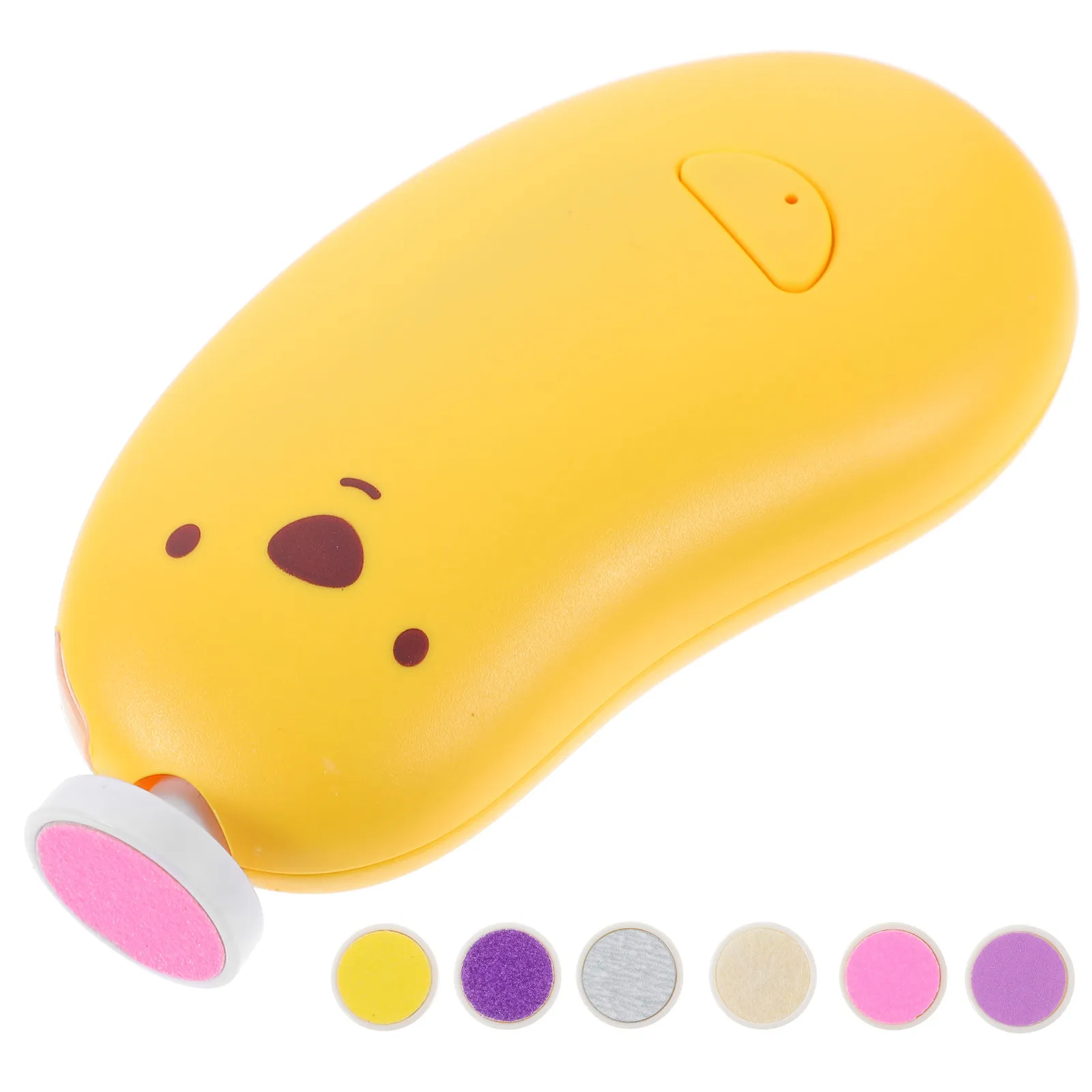 

Electric Nail Trimmer 1Set Baby Nail File Safe Quick Polish LED Light 6 Grinding Heads Multifunctional Baby Fingernail Clippers,