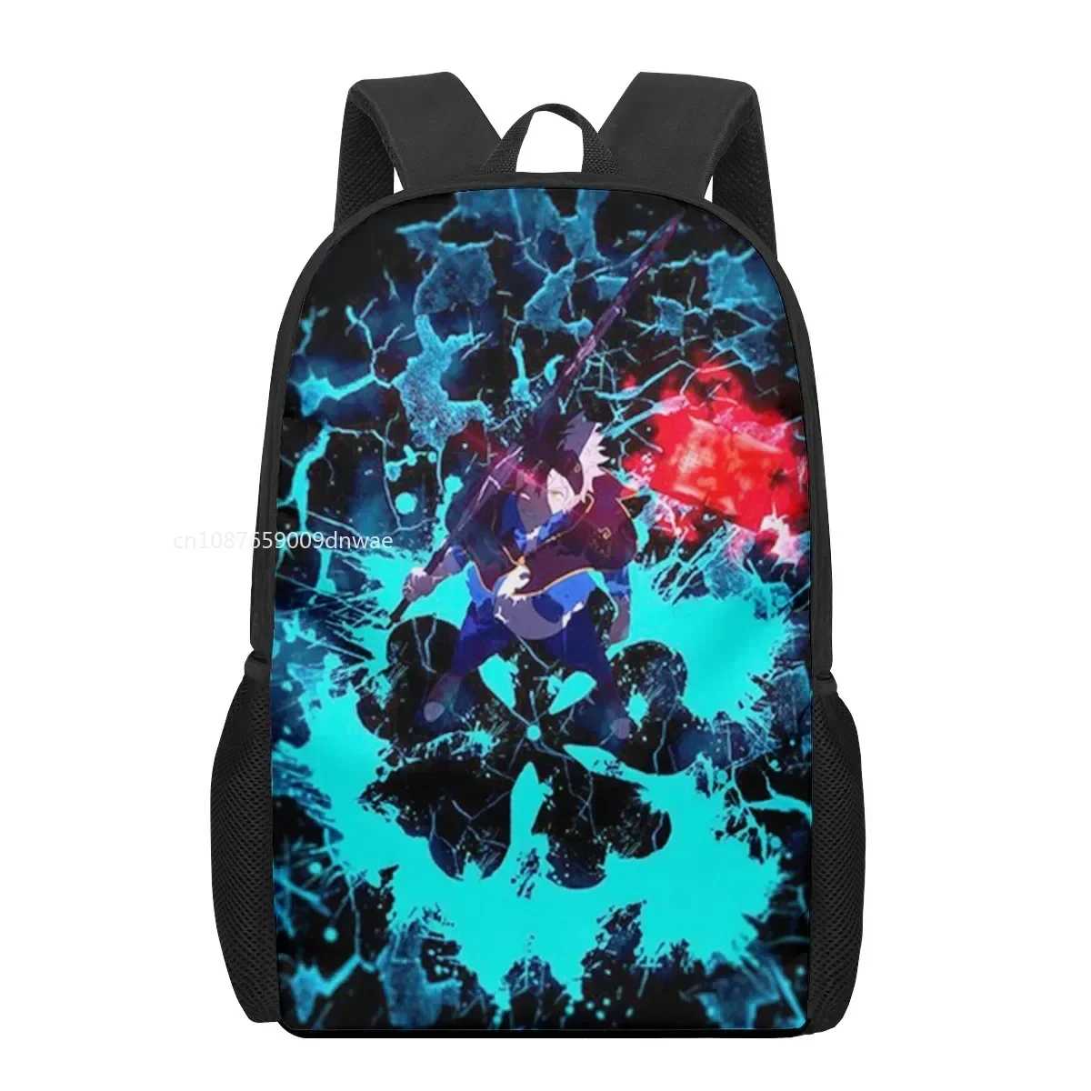 Mochila escolar con patrón 3D de Anime Black Clover para niños, bolsas de libros casuales para niños, mochilas escolares para niños y niñas