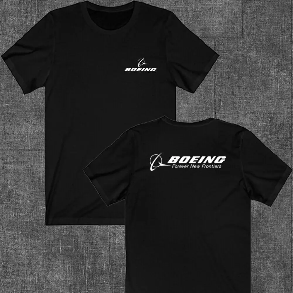 Boeing Aerospace Aviation Logo Men\'s Black T-Shirt Size S to 5XL