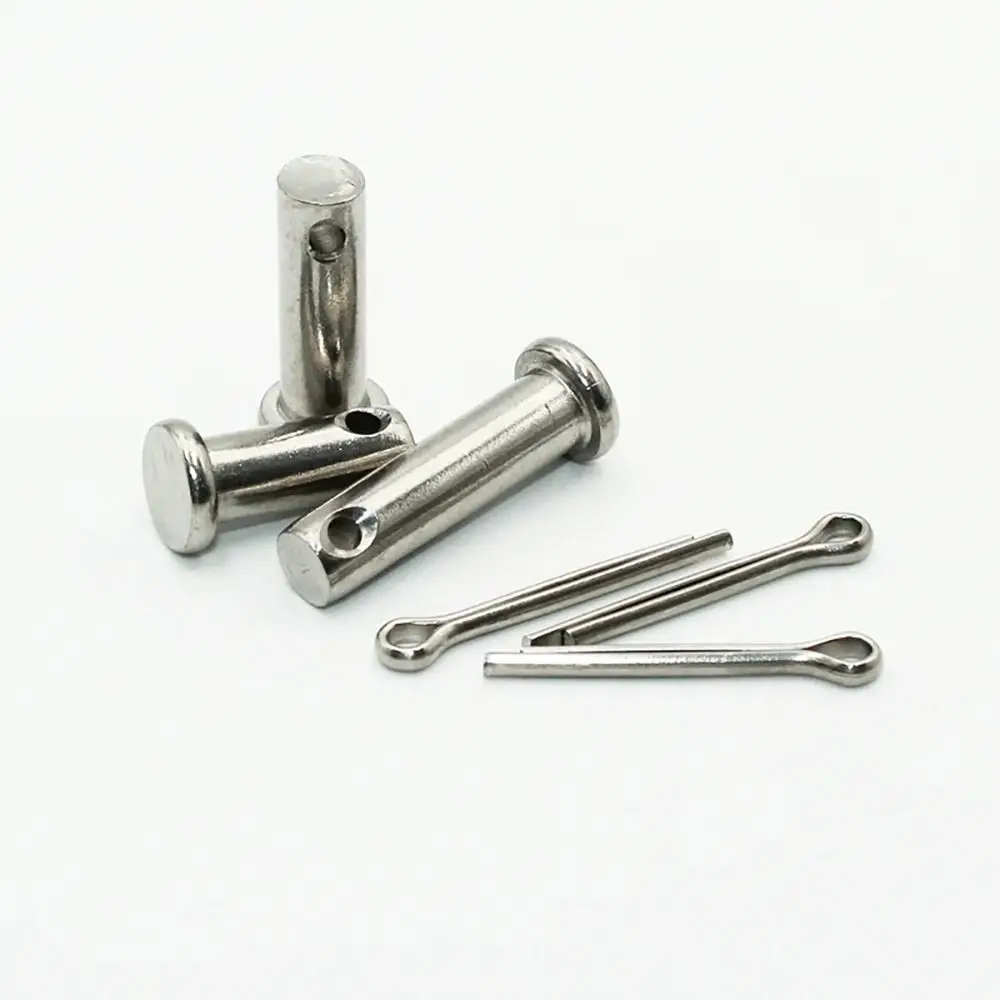10Pcs/Set Durable M4 Pin Shaft Cotter Flat Head Cylindrical Positioning Pin T Shape GB882 Plug Pin Set