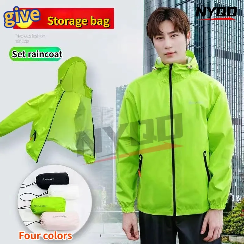 Raincoat and Rainpants Suit Full Body Rainstorm Prevention Electric Bicycle Motorcycle Takeaway Riding Reflective Split Raincoat