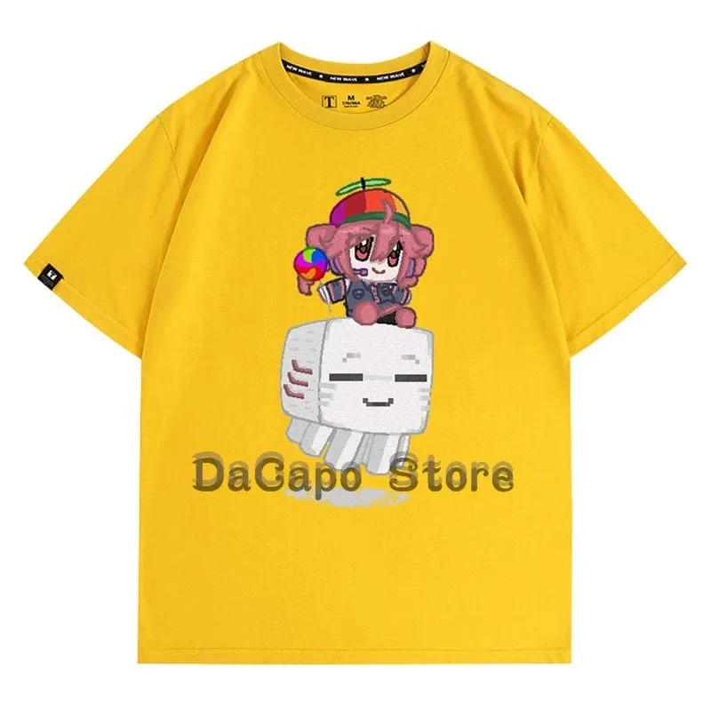 

asdh8@Kasane Teto Pattern Fans call T-shirt Anime Game iDOL Vtuber Diva clothes Doujin Cute Cartoon Top Unisex Daily Ita