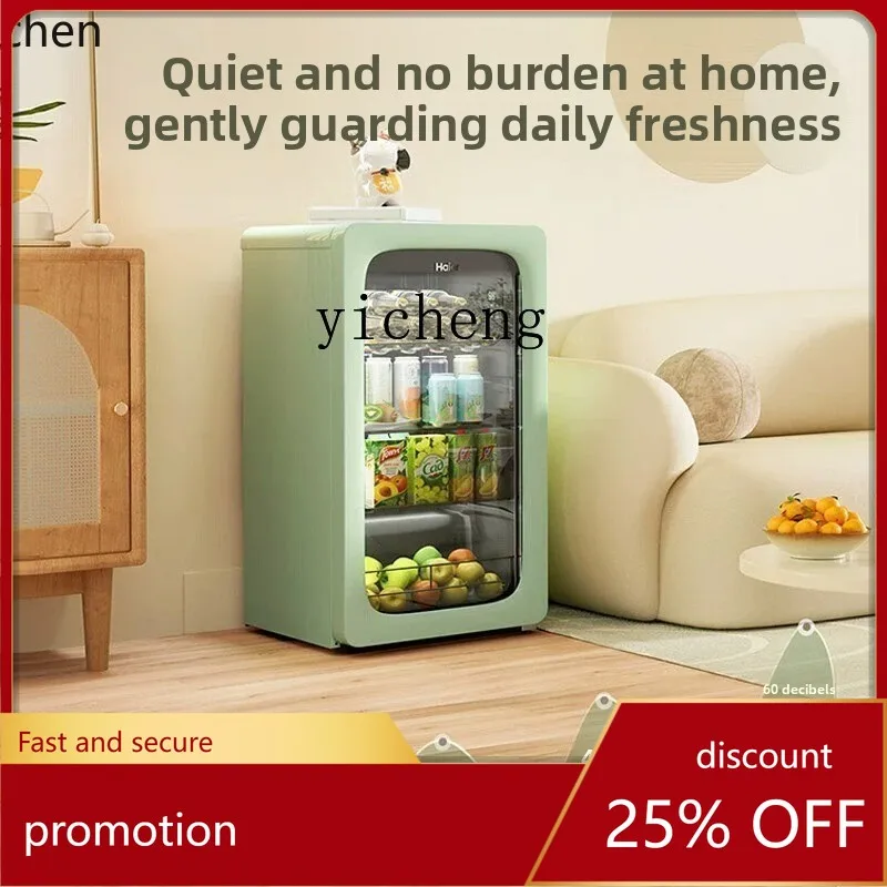 

HXL Ice Bar Small Household Red Wine Beverage Refrigerator Fruit Preservation Glass Door