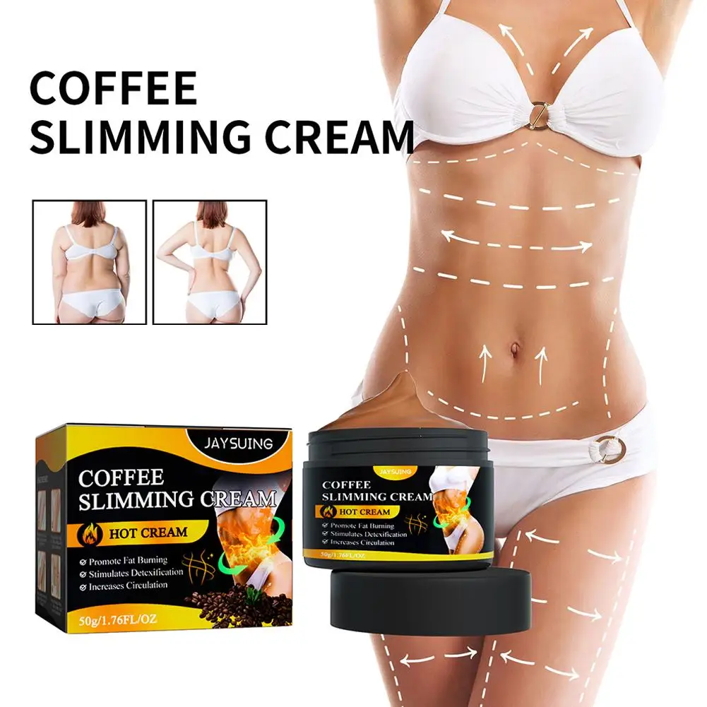 50g Coffee Slimming Cream Weight Loss Remove Belly Fat Body Anti Firming Cellulite Thigh Waist Massage Lifting Cream Burnin A0Y3