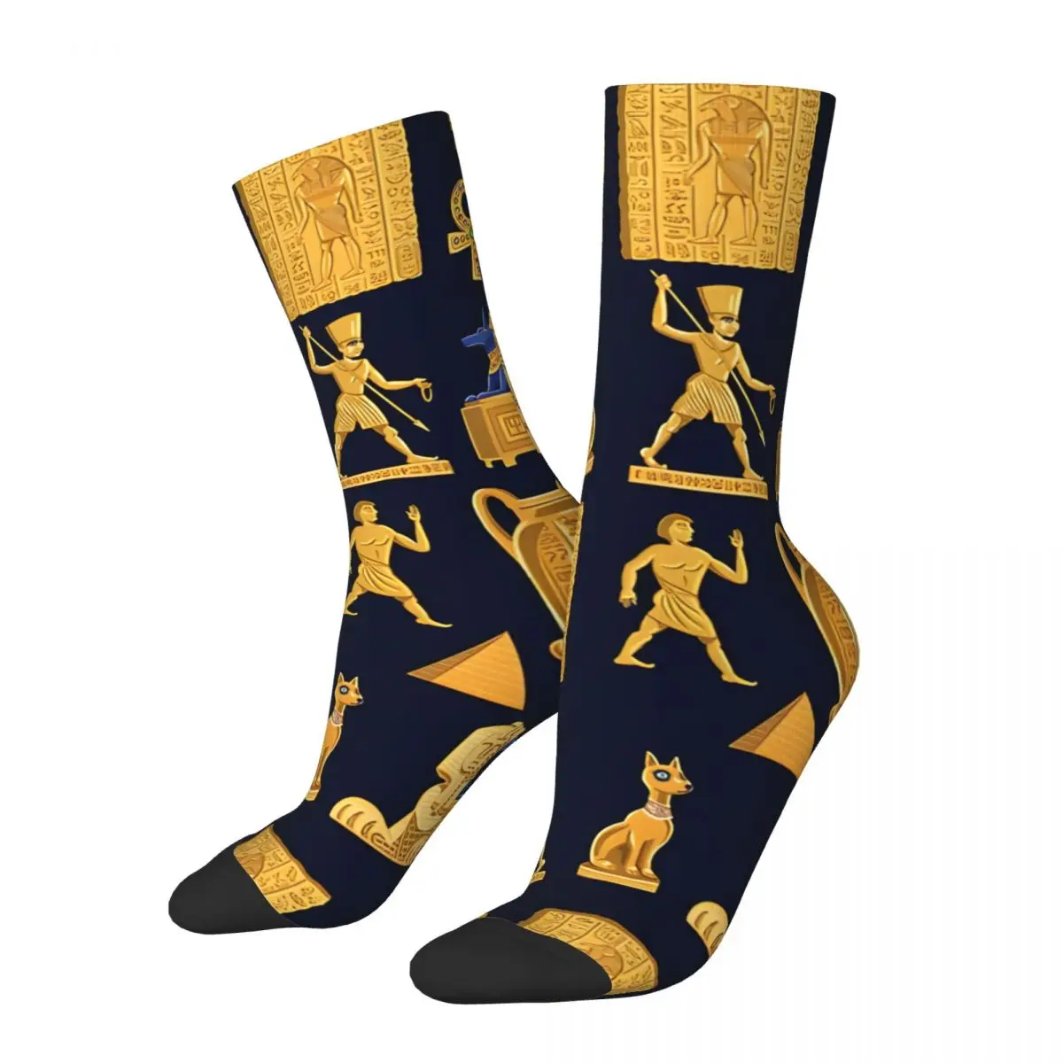 

Hip Hop Retro Treasure Crazy Men's compression Socks Unisex Ancient Egypt Street Style Seamless Printed Funny Crew Sock Boys