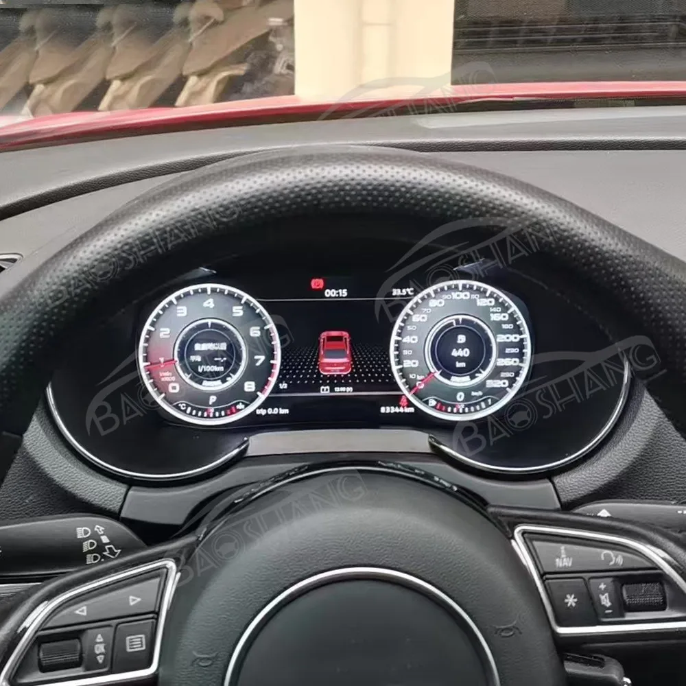 Panel Instrumen Digital 12,3 Inci untuk Mobil A3 2014-2020, LCD Dashboard, Speedometer, Kokpit Player