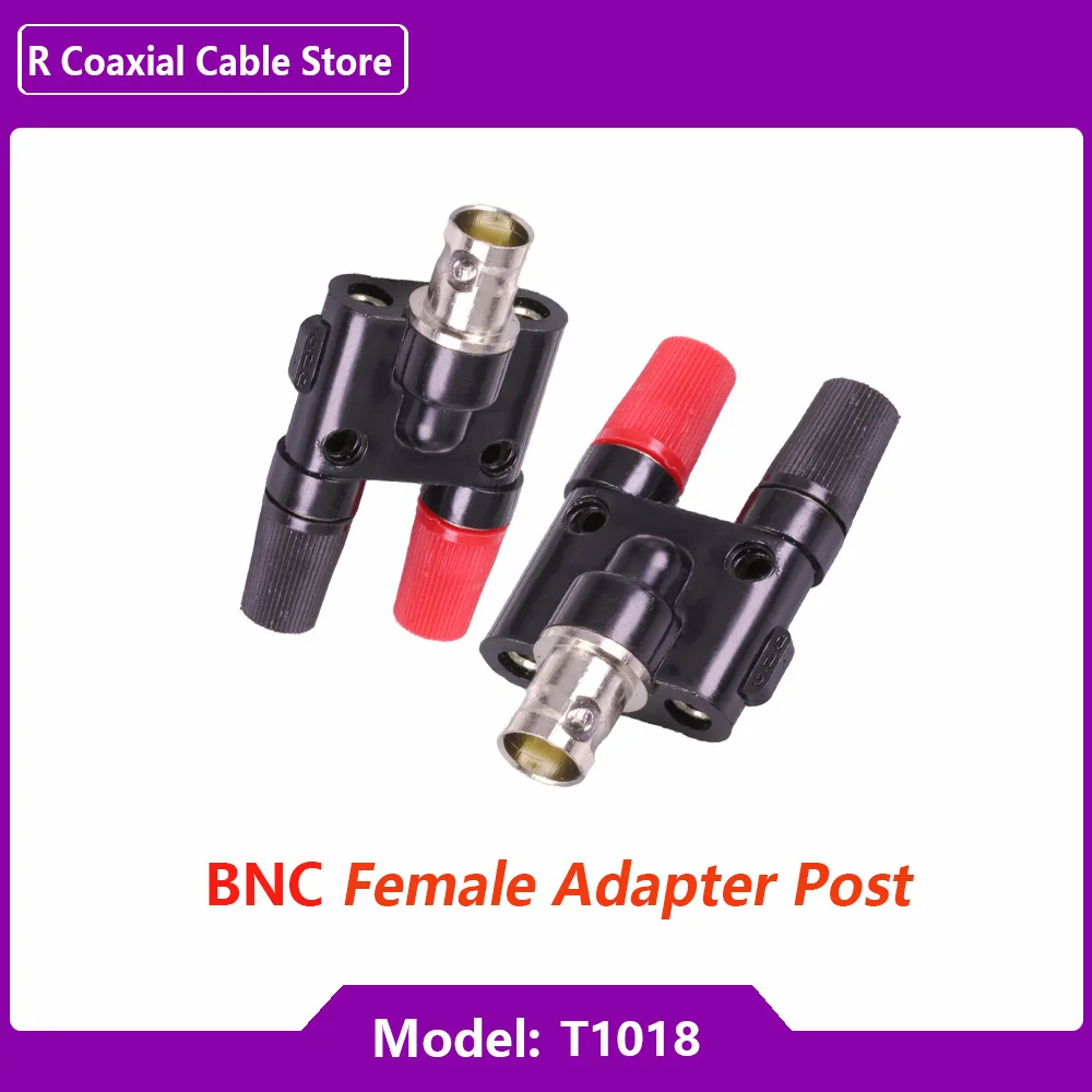 1PC/3PCS/5PCS/8PCS lot BNC Banana To Two Dual 4MM Banana RF Coaxial Connector Video Tee BNC Male to Double Female of Banana Plug