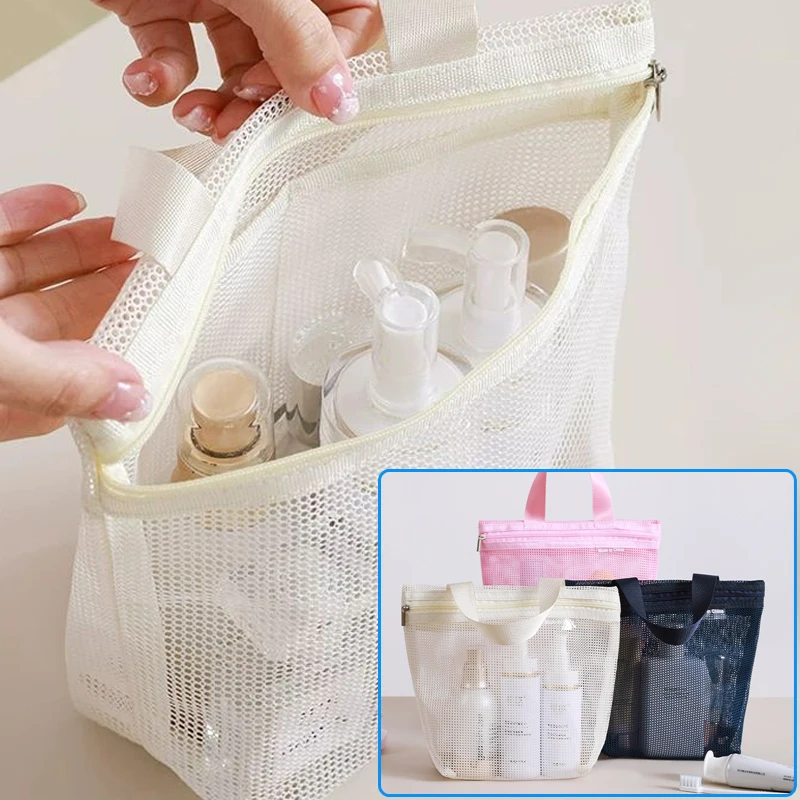 1/3pcs Mesh Makeup Toiletry Storage Bags Handbags Portable Travel Washing Body Shower Tools Organizer Hanging Cosmetic Pouch