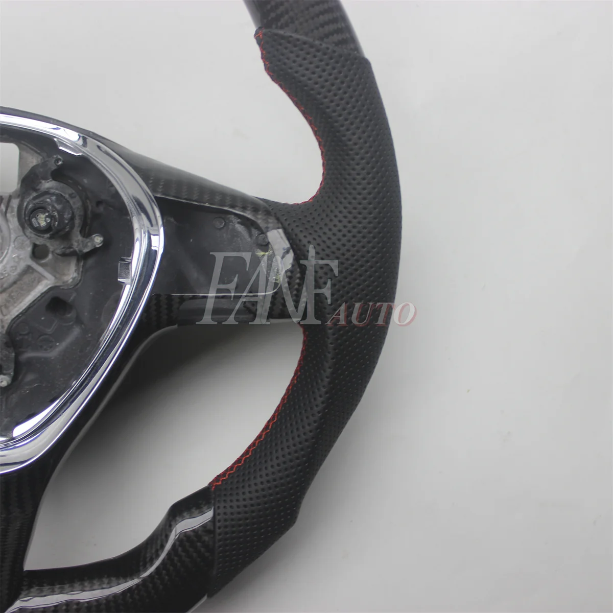 Replacement Real Carbon Fiber Steering Wheel with Leather for VW Volkswagen Golf 7 Mk7 2013-2018 Jetta MK6 POLO