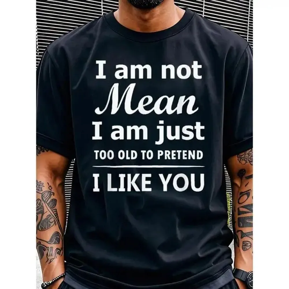 Men's Black Crew Neck Short Sleeve T-Shirt 100% Cotton with 