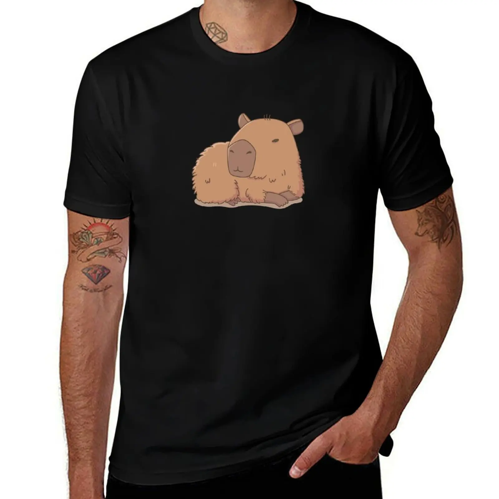

Cute Capybara Relaxing T-Shirt Funny t-shirt Personalized t-shirt graphic t shirts man clothes mens big and tall t shirts
