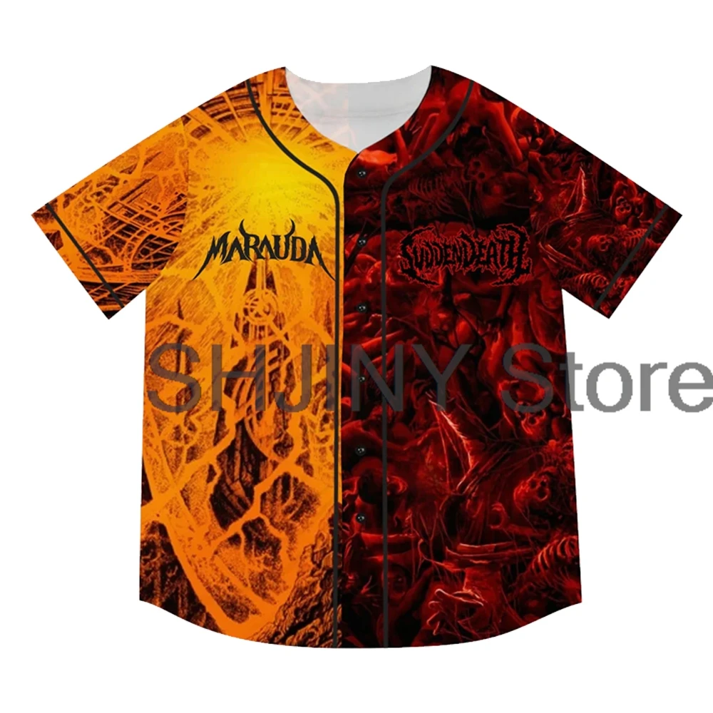 Svdden Death Vs Marauda Jersey EDC Lost Lands Merch 2024 Baseball Jacket Shirts Short Sleeve Tee Women Men Streetwear Tops