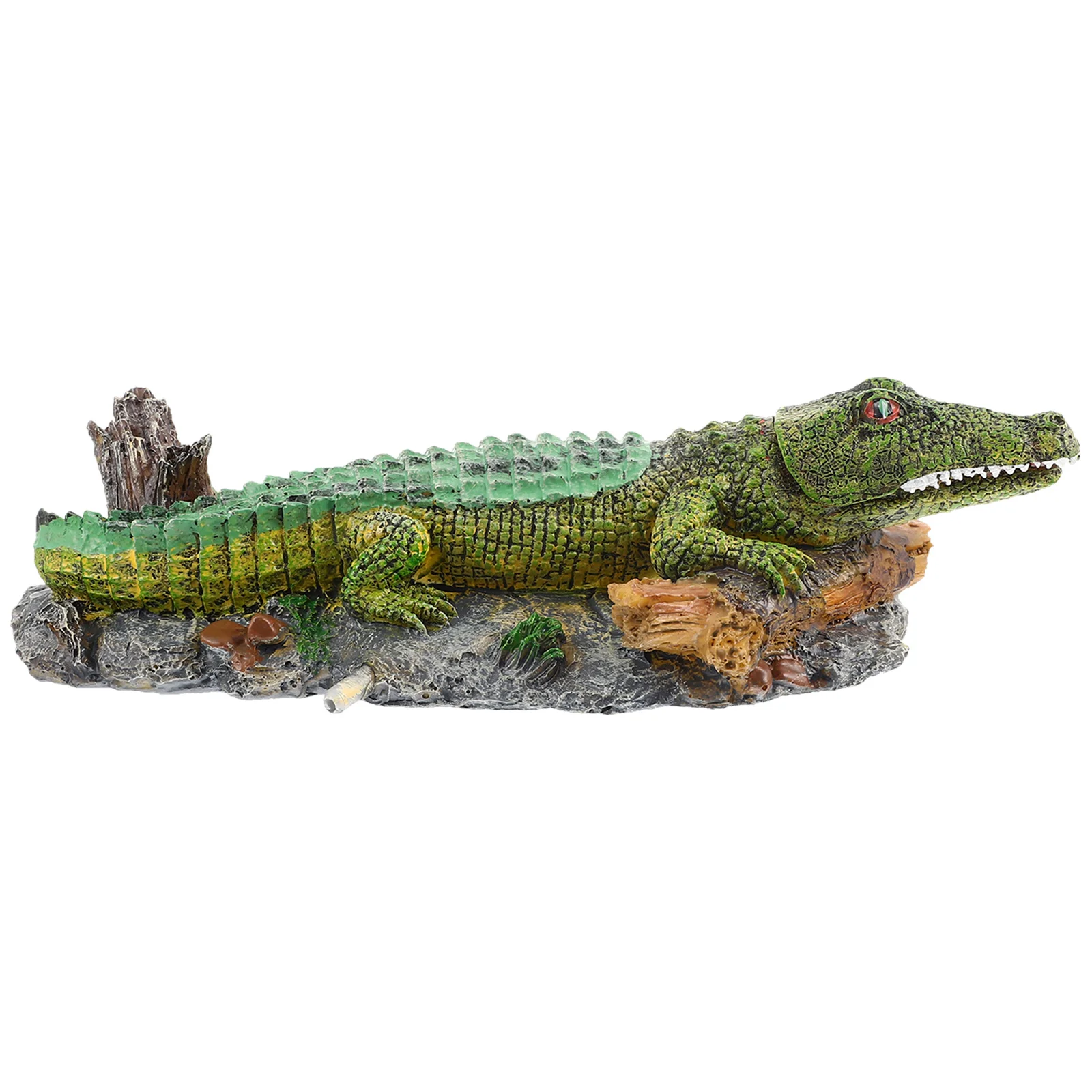 

Pneumatic Crocodile Decoration Resin For Fish Tank Landscaping Aquarium Decor Underwater Artware Shaped Ornament Pet Supplies