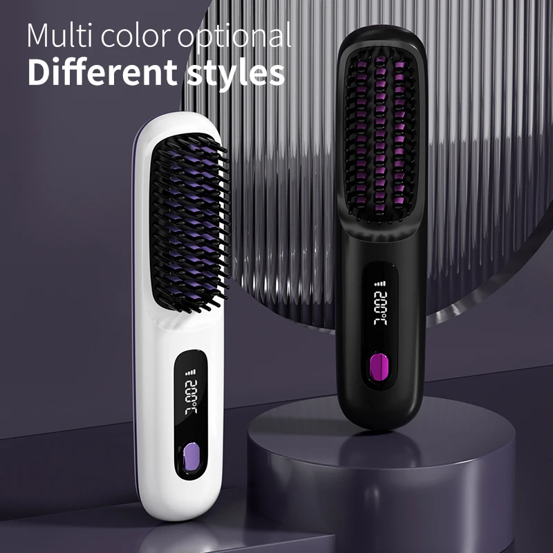 Electric Hot Comb Multifunctional Temperature Controlled Straight Hair Straightener Negative-lon Anti-Scalding Styling Tool