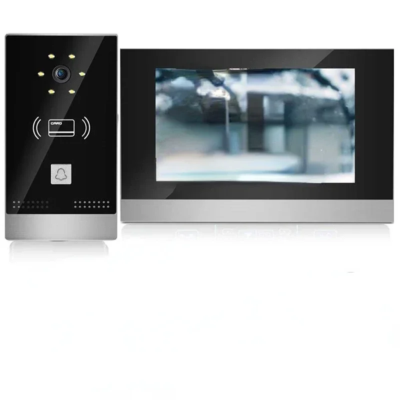 2 wire Video Door Phone Intercom System with 7 Inch HD Screen  Night Vision Door Entry System for Villa Security