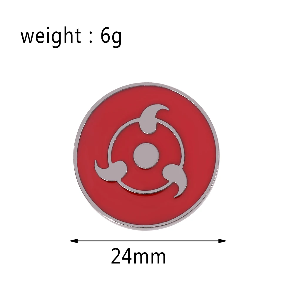 Naruto Akatsuki Brosche Anstecknadel Konoha Dorf Ninja Uzumaki Uchiha Sharingan Shuriken Dart Rote Wolke Abzeichen Anime Cosplay Requisiten