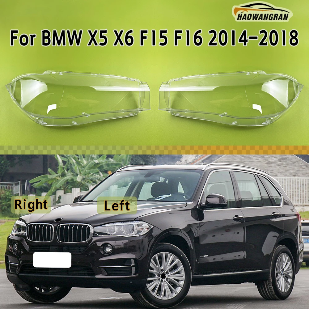 

For BMW X5 X6 F15 F16 2014 2015 2016 2017 2018 Front Headlamp Cover Headlight Shell Lampshade Plexiglass Replace Original Lens