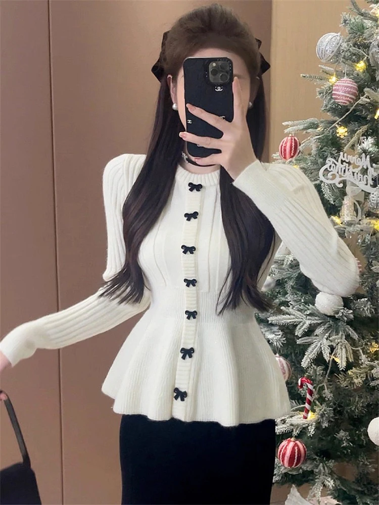 

Red Knitted Sweater Women's Base Layer Top for New Year Spring Autumn Winter Leisure Sle Knitwear Casual Faionable