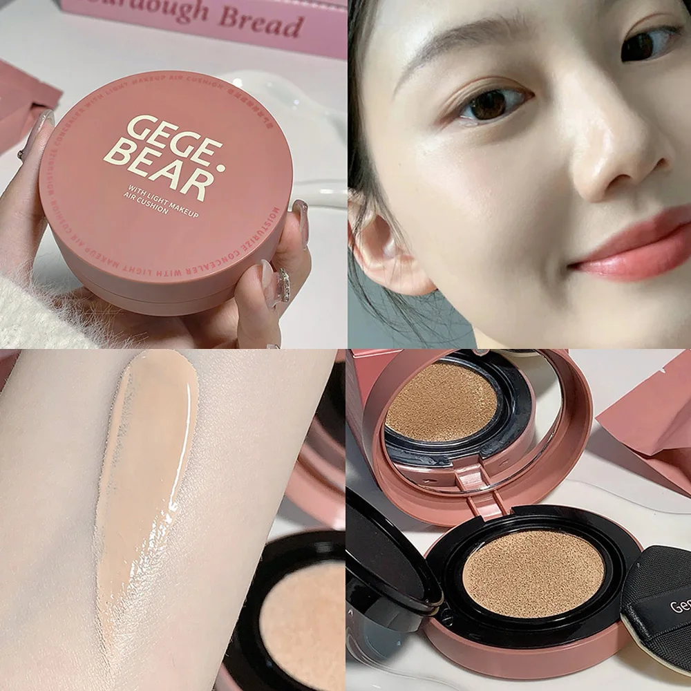 Gege Bear Lightweight Concealing Cushion — Long-Lasting Coverage, Non-Caking Formula, Fine Hydration