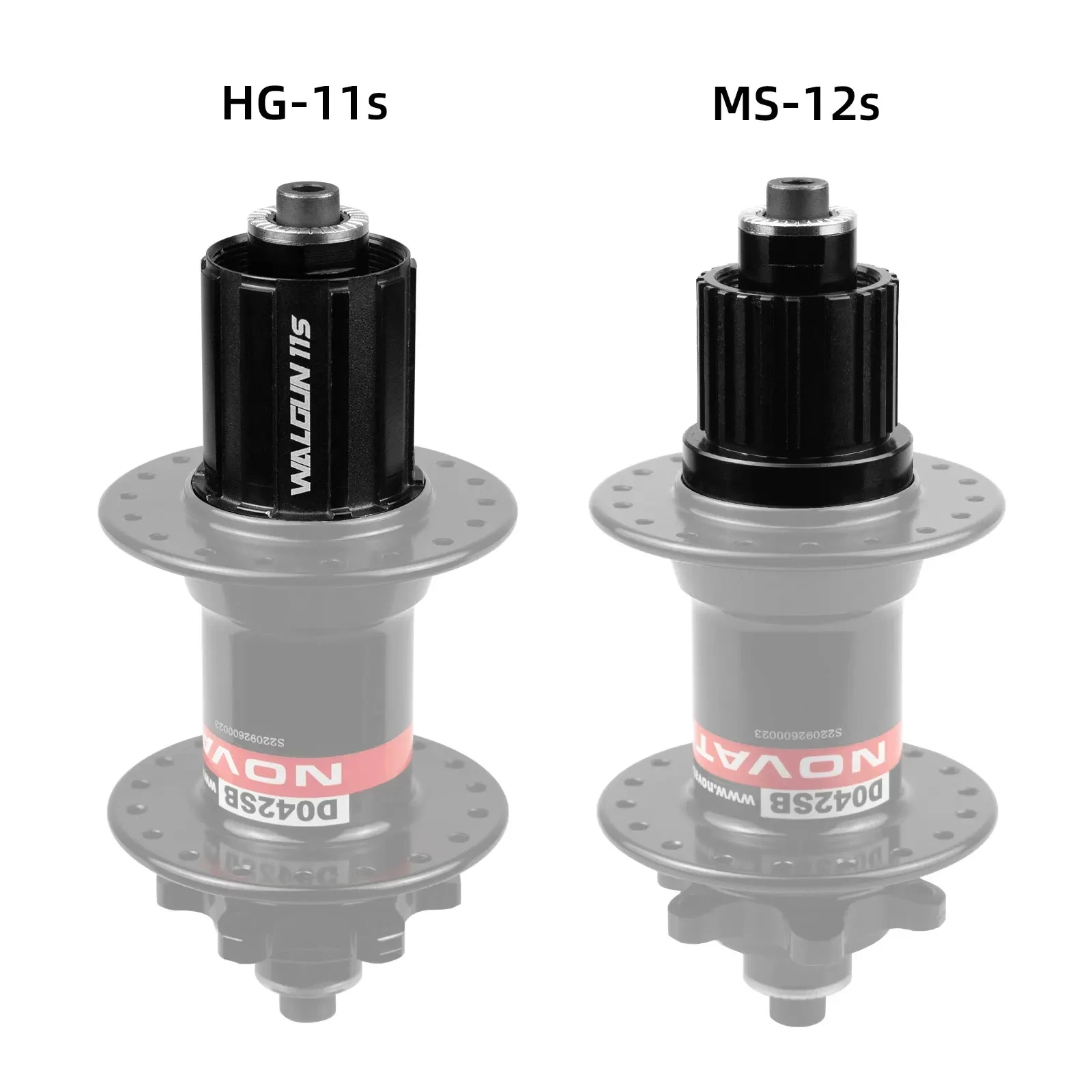 Walgun-Mountain Bike Freehub HG, Bicycle Freehub Microspline, Fit 11 Speed, 12 Speed, Cubos Novatec D042SB Hub, 4 Pawl Parts