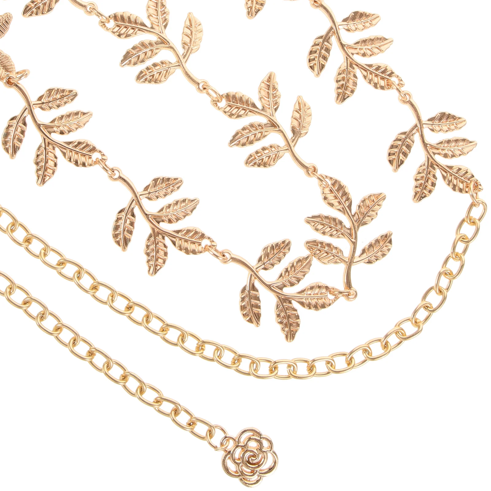 

Metal For Leaf Design Jewelry For Women Body Belt Beach Party Jewelry Golden Waist Chain Waist Accessories Summer Style
