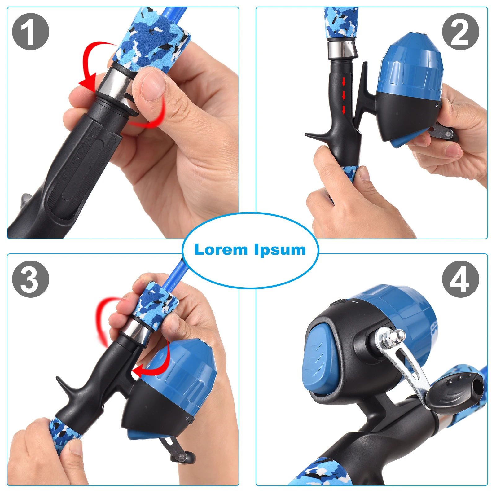 أطفال قصبة صيد خشبية تلسكوبي قضيب مسبوك القطب وبكرة كومبو مجموعة كاملة 1.2 متر/1.5 متر مع بكرة الصيد Spincast ، السنانير للأطفال #4