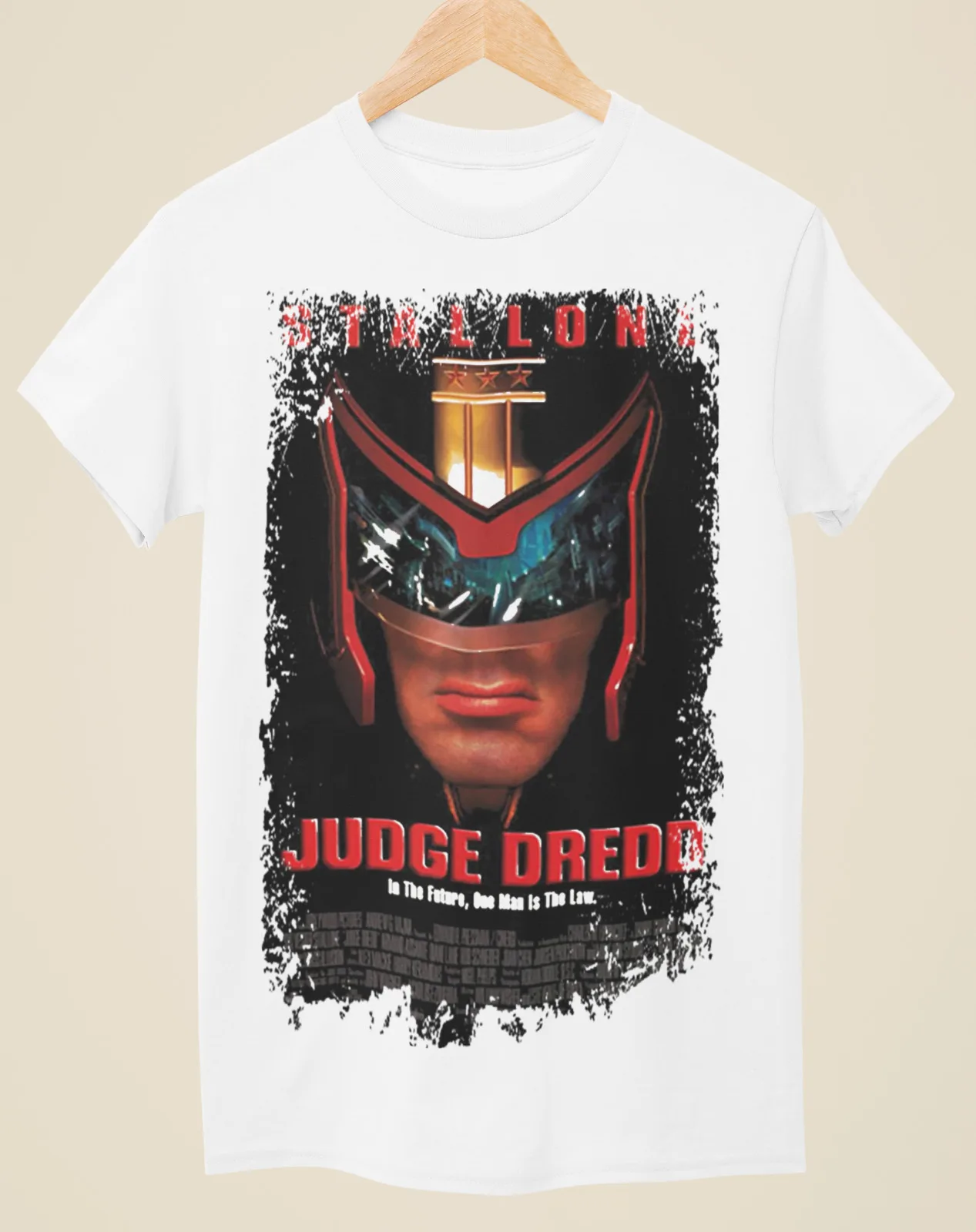 Judge Dredd - Movie Poster Inspired Unisex White T-Shirt