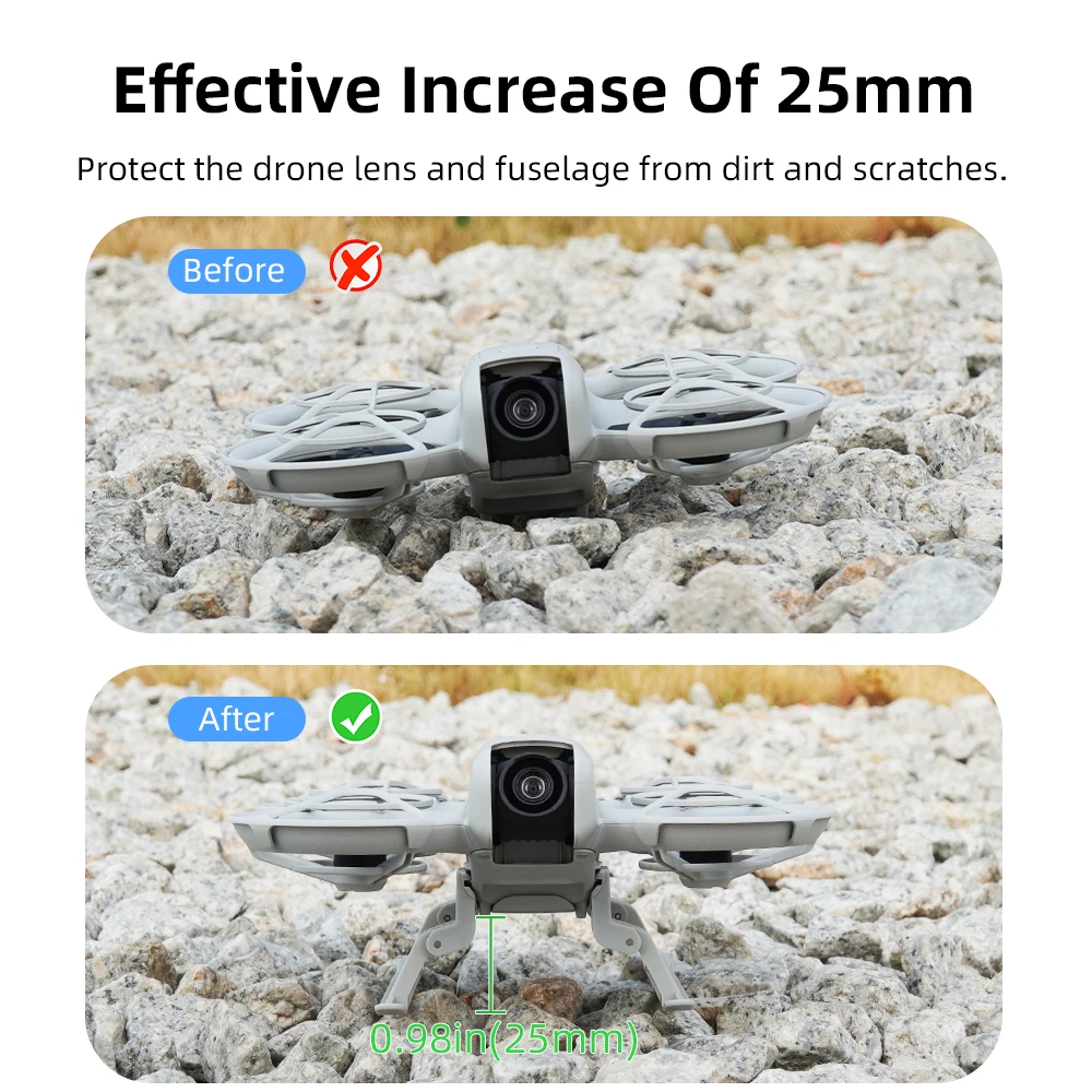 معدات الهبوط ل DJI Neo الارتفاع موسع الهبوط الساقين طوي الإفراج السريع حماية ترايبود ل DJI Neo ملحقات طائرة بدون طيار