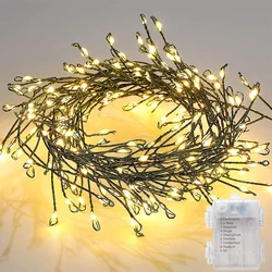 3M/6M LED Light String Green Wire Fairy Light String Used For Indoor Cluster Christmas Tree New Year's Party Camping Decoration
