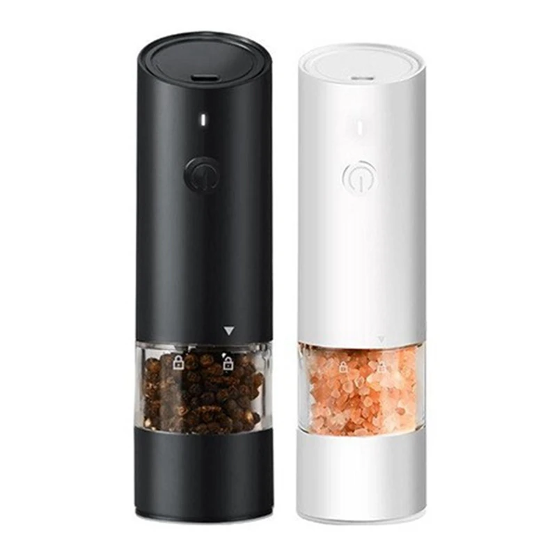 Electric Salt And Pepper Grinder Set, USB Rechargeable,Automatic Salt And Pepper Mill Grinder With Adjustable Coarseness Durable