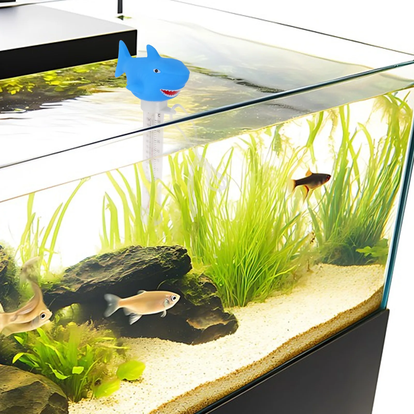 

Water Thermometer Aquarium Monitor Accessories Temperature Fish Tank Cute Floating Test