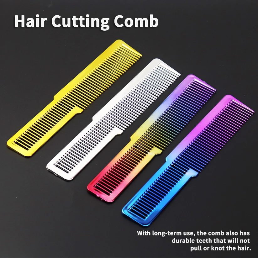 전기도금 헤어 빗, 전문가용 미세 톱니 헤어 빗, 플랫 탑, 스타일리스트용 헤어 액세서리