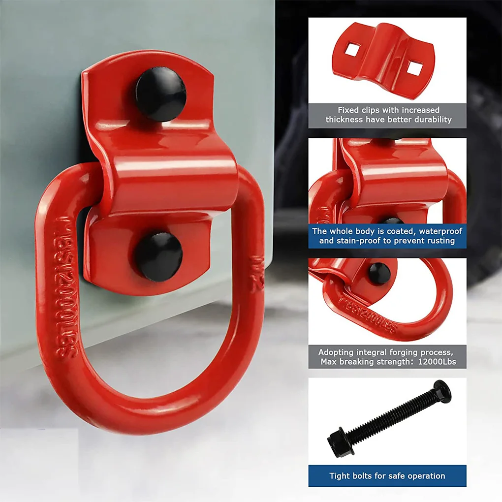 

Сверхмощный D-образный крюк из нержавеющей стали, крепежный якорь для прицепа, черный, безопасный грузовой автомобиль, грузовик, закрытое универсальное крепление