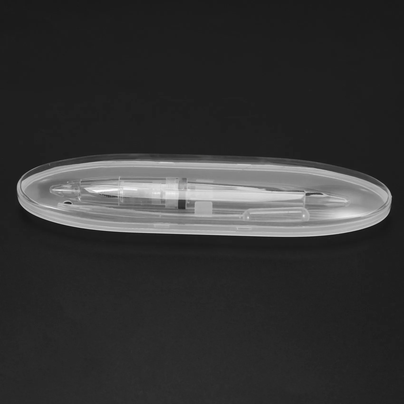 Перьевая ручка Gfc-0,5 мм с прозрачными ручками-капельницей серого цвета