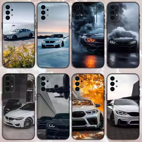 Black White for B-BMW Phone Case For Samsung Galaxy A13,A21s,A22,A31,A32,A52,A53,A71,A80,Soft Black Shell