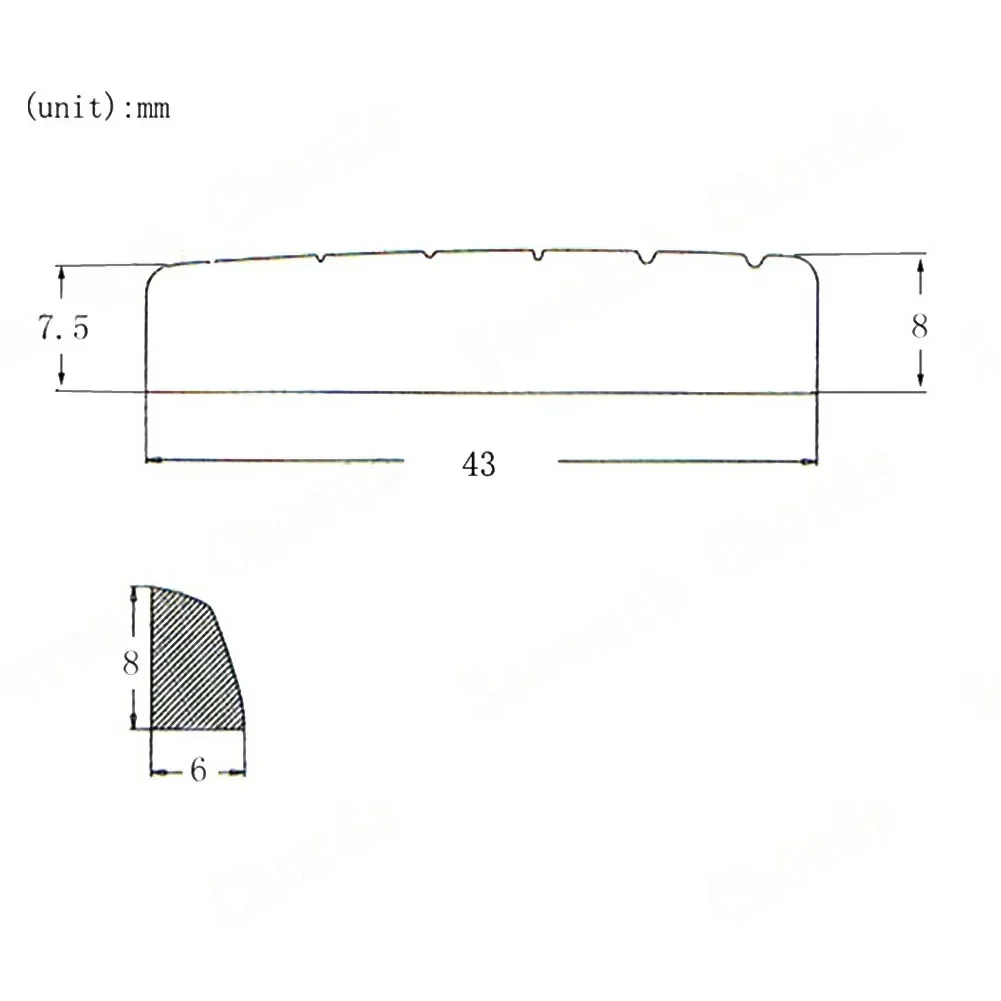 Precision Made Brass Plated Guitar Nut  42MM 43MM Size  Perfect for TL ST Style Guitars  Rich Tonal Characteristics